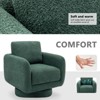 Swivel Accent Chairs for Living Room, 32Inches Wide Upholstered Armchair with Plush Back Pillow, Modern Sofa Corner Barrel Chair - 2 of 3