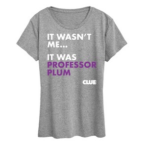 Women's - Clue - It Wasnt Me It Was Professor Plum Short Sleeve Graphic T-Shirt - 1 of 4