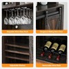Farmhouse Bar Cabinet - Sliding Barn Door, 70 Inch Tall Buffet Cabinet with Shelves, Liquor Cabinet with Wine and Glasses Rack, for Kitchen, Dining - 3 of 4