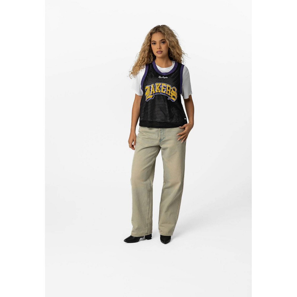 NBA Los Angeles Lakers Women's White Crop Jersey - L