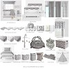 Bacati - Love  Gray/Silver 3 pc Crib Bedding Set - 3 of 4