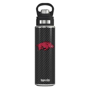 NCAA Arkansas Razorbacks Carbon Fiber Wide Mouth Water Bottle - 24oz - 1 of 3