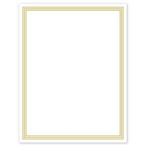 Avery 8.5" x 11" Cards, Gold Multi-Lined Border, 10 ct - 1 of 4