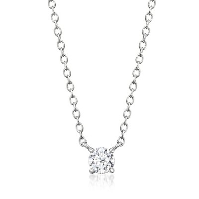 Ross-Simons 0.15 Carat Lab-Grown Diamond Solitaire Necklace in Sterling Silver