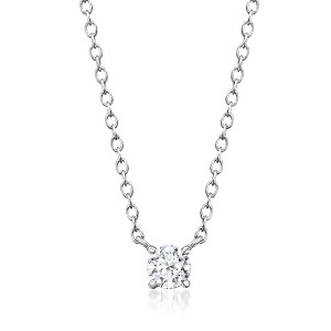 Ross-Simons 0.15 Carat Lab-Grown Diamond Solitaire Necklace in Sterling Silver - 1 of 3