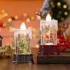 AEELLEEA Christmas Snow Globe Lantern - Candle-Shaped Santa, Water Glittering, Battery Powered Xmas Tree Gift - 2 of 4