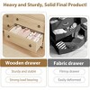 Drawer Storage Cabinets, Tall Boho Dresser with Curved Legs, Rattan Accents, Freestanding Storage - 4 of 4