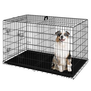 BestMassage 24/30/36/42/48 Inch Dog Crate Dog Cage Dog Kennel with Double Door Removable Tray & Handle Indoor Outdoor Pet Crate - 1 of 4