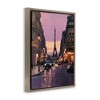 Stupell Industries Twilight in Paris Streets Floating Frame Canvas Art, Brown, 17" x 21" - 2 of 4