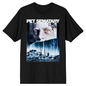 Pet Sematary Movie Poster Crew Neck Short Sleeve Men's Black T-shirt - 1 of 3