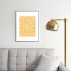Little Dean Yellow mustard boho stripe Metal Framed Art Print - Deny Desings - 2 of 3