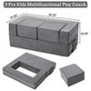 Kids Play Couch, 3Pcs Modular Kids Couch for Playroom Bedroom Furniture, Convertible Foam Kids Play Sofa with Removable Cover - 3 of 4