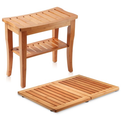 Bamboo discount shower seat