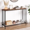 Whizmax Console Table, Sofa Tables Narrow Entryway Table with Glass Shelf and Metal Frame for Living Room, Foyer, Bedroom - 4 of 4
