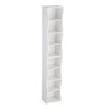 LIVAREEmlen 8-Layer Adjustable Shelf Ultra-Thin Bookshelf with a Wavy Border Design, for Display and Multi-Functional Bookshelves in Home Offices - 2 of 4