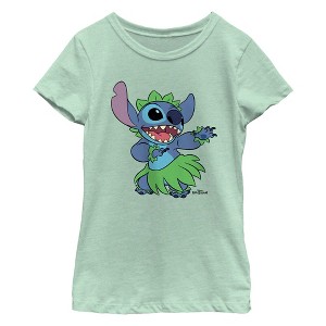 Girl's Lilo & Stitch Sitting in Nature T-Shirt - 1 of 4