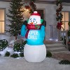 Gemmy Animated Christmas Inflatable Super Chill Snowman, 6 ft Tall, Multi - 2 of 4
