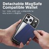 Vena vCommuteX For Apple iPhone 17 Pro Max Case Wallet, Leather Case Wallet, Detachable Card Cover Holder, Military Grade Drop Protection, Blue - 3 of 4
