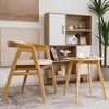 Costway Natural Round End Table Modern Stylish Side Table w/ 20'' Round Tabletop - 4 of 4