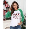 Merry Christmas Sweatshirts For Women Gnomes Funny Sweatshirt Cute Long Sleeve Xmas Holiday Tree Graphic Pullover Top - 2 of 4