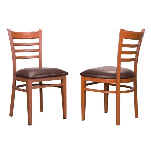 Set of 2 Baxter Metal Side Chairs - Linon - 1 of 4