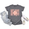 Simply Sage Market Women's Don't Worry Be Happy Smiley Face Short Sleeve Garment Dyed Tee - 3 of 4