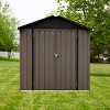 Durable 4x6FT Metal Outdoor Storage Shed with Apex Roof for Tools, Garden Supplies, or DIY Workshop Use - Coolbibila - 2 of 4