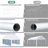 13x26 FT Party Tent，Heavy Duty Wedding Tent with White Large Roof, Detachable Sidewalls, and 3 Storage Bags, Outdoor Party Canopy for Wedding Parties - 3 of 4