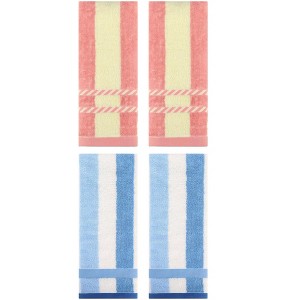 REGALWOVEN 4 Pcs Soft Comfortable Absorbent Striped Hand Towels - 1 of 4