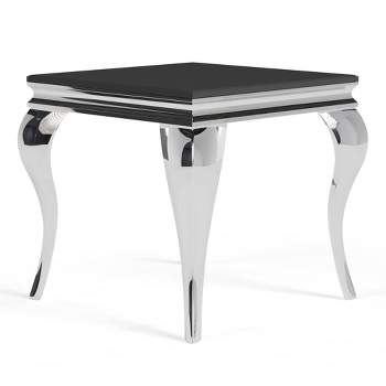 Forge Glam Glass Top End Table - miBasics