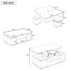 ALEXOUN Coffee Table - Multi-Functional Foldable Coffee Table with 4 Storage Stools - Center Table for Living Room & Dining Area,Small Spaces - 3 of 4