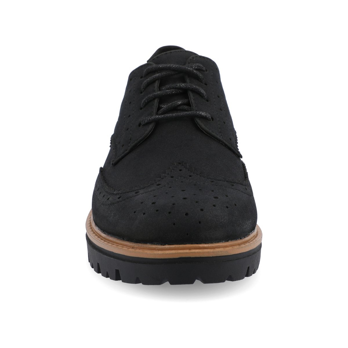 Обувь Journee Collection Women's Claudiya Oxford Flats Black 7 — фото 6