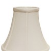 Vynxaria Lampshades: White Slant Bell Softback Shade, 8" x 16" x 12" with Washer Fitter - 4 of 4