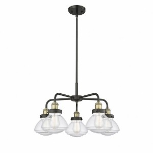 Olean - 5 Light Stem Hung Chandelier In Art Deco Style-13.5 Inches Tall and 24.5 Inches Wide - 1 of 1