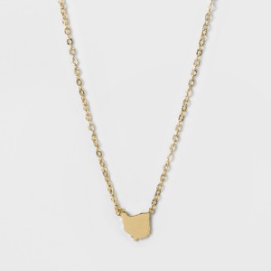 Ohio Mini Solid Icon Necklace - Gold, Women