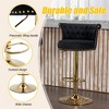 Lyngins Adjustable Height Bar Stools Set of 2,Swivel Counter Stools with Curved Backrest,Velvet Counter Height Stools For Kitchen Island - 4 of 4
