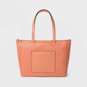 Zip Top Tote Handbag - A New Day Calm Orange, Women