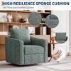 Oversized Swivel Armchair 360° Rotation, Linen Accent Chair with Ergonomic Backrest, Reading Chair for Living Room, Office, Bedroom, Nursery - 3 of 4