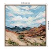 Kate and Laurel Framed Canvas Wall Art Print Nevada by Emily Kenney, 30 x 30 Sylvie Walnut Frame, Rustic Farmhouse, Landscape Art for Wall Decor - 2 of 4