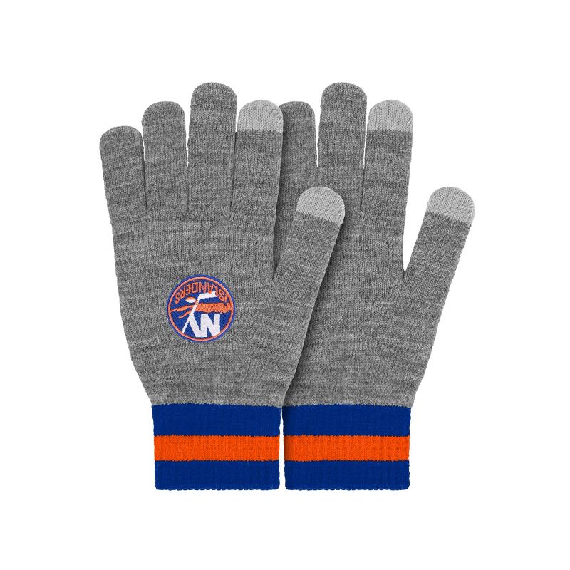 NHL New York Islanders Gray Big Logo Glove, 1 of 5