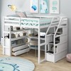 YOOCOZZ Loft Bed with Built-in Desk, Drawers, Shelves and Storage Staircase - 3 of 4