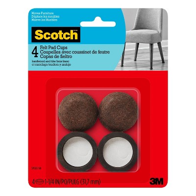 Scotch Felt Pad Cups Brown