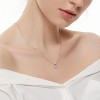 Heart Pendant Choker Necklace for Women, with Polishing Cloth and Velvet Bag - 2 of 4