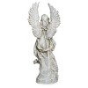 Roman 21" Praying Angel with Wings Resin Outdoor Garden Statue Gray - 4 of 4