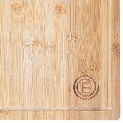 Extra-Large Natural Bamboo Cutting Board with Juice Groove