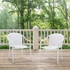 Palm Harbor 2pc Outdoor Wicker Stackable Chairs: UV & Weather-Resistant Steel Frame - Crosley - image 2 of 3