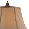 Regency Hill Traditional Rustic Urn Table Lamp with Table Top Dimmer 31.5" Tall Bronze Finish Bell Shade for Living Room Bedroom House Home - 3 of 4