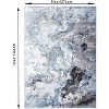 Machine Washable Non-Slip Rubberback Runner Modern Abstract Geometric Print Carpet Traditional Area Rug for Hallway, Bedroom, Living Room - 2 of 4