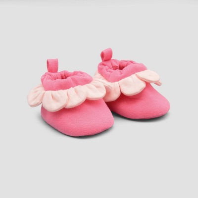 Baby Girls' Flower Slippers - Just One You® made by carter's Pink Newborn