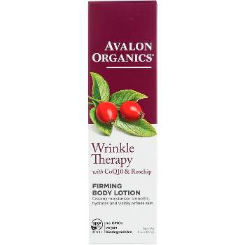 Avalon Organics Wrinkle Therapy with CoQ10 & Rosehip Firming Body Lotion - 8 oz lotion